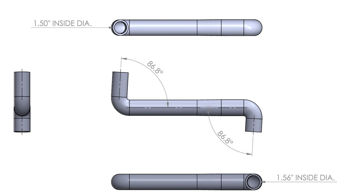 LS Upper Radiator Hose Kit - 1982 - 1993 Chevy S10 - ICT Billet HS-UR-1S10