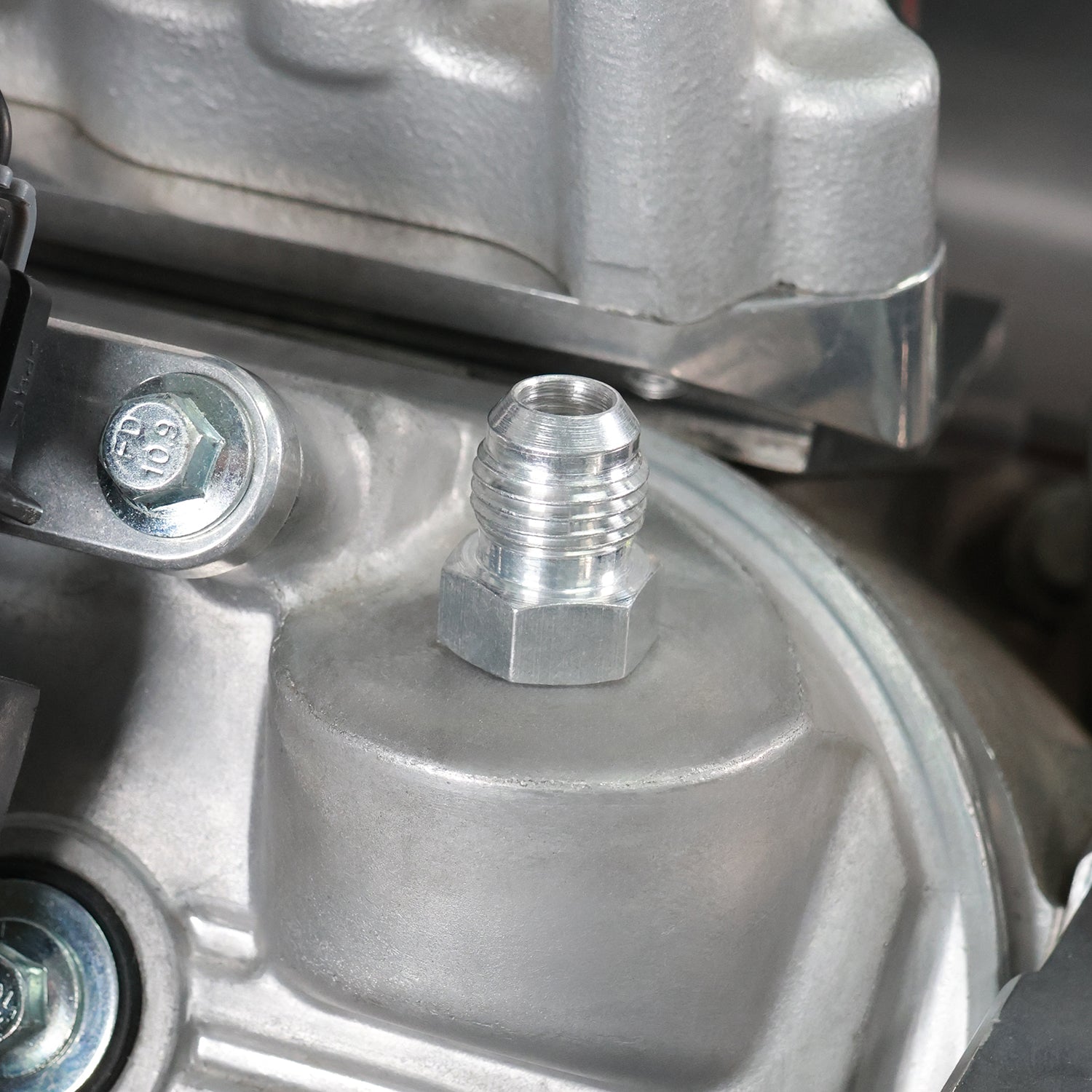 LS Valve Cover Press In Fitting - 6AN - ICT Billet PCV-PRESS-6AN