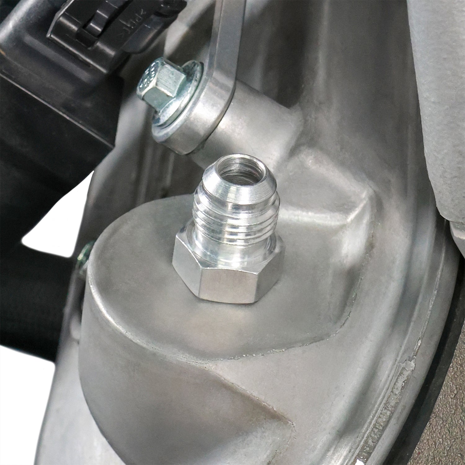 LS Valve Cover Press In Fitting - 6AN - ICT Billet PCV-PRESS-6AN