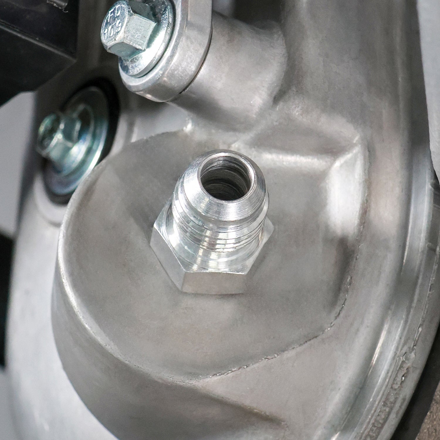 LS Valve Cover Press In Fitting - 6AN - ICT Billet PCV-PRESS-6AN