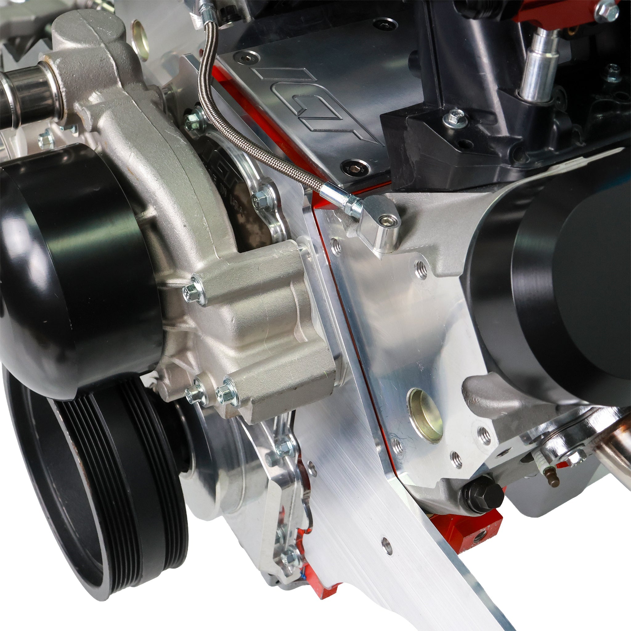LS Water Pump Spacers .280" - Motor Plate + LS1 Camaro Pump w/ Truck Balancer - ICT Billet 551690-0461