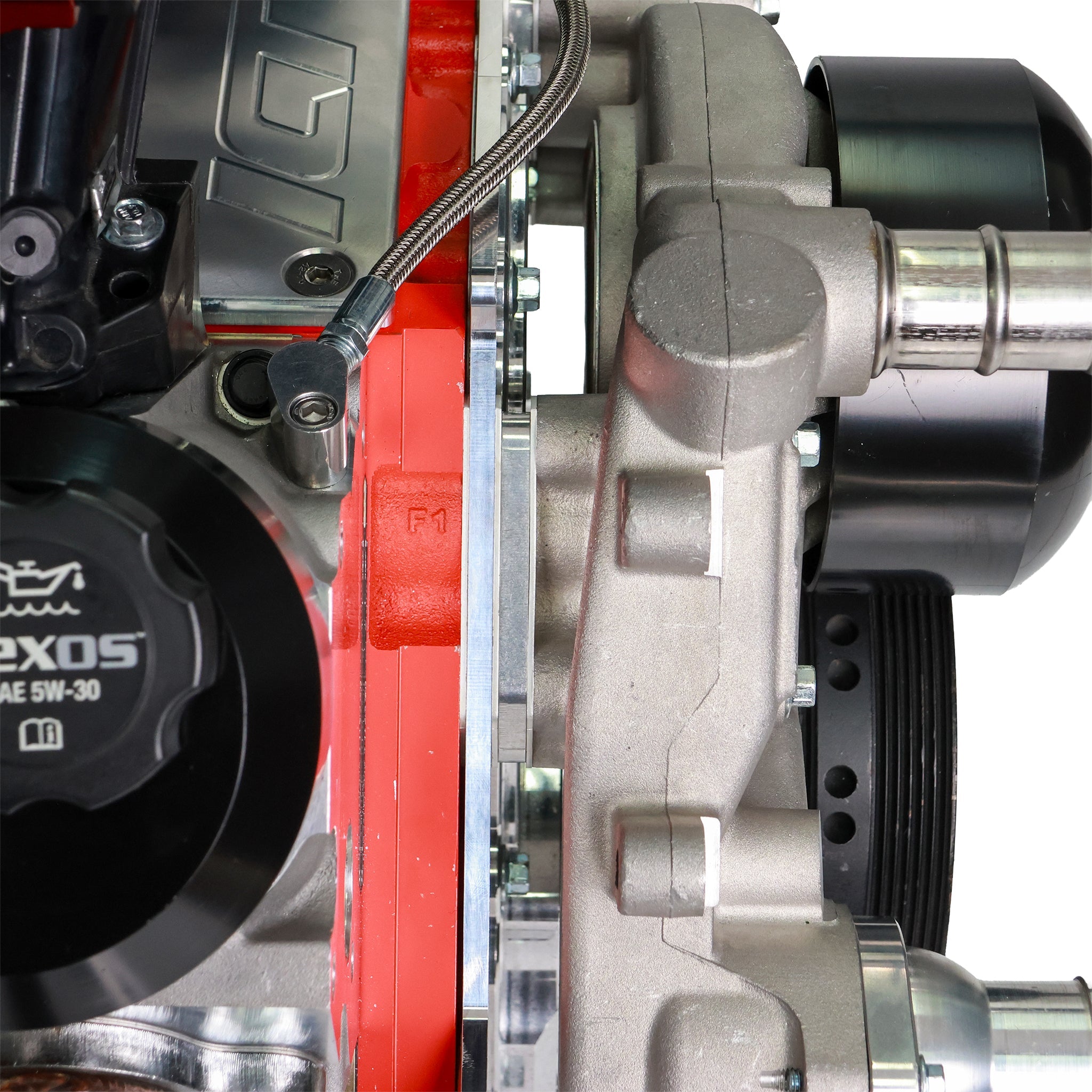 LS Water Pump Spacers .280" - Motor Plate + LS1 Camaro Pump w/ Truck Balancer - ICT Billet 551690-0461