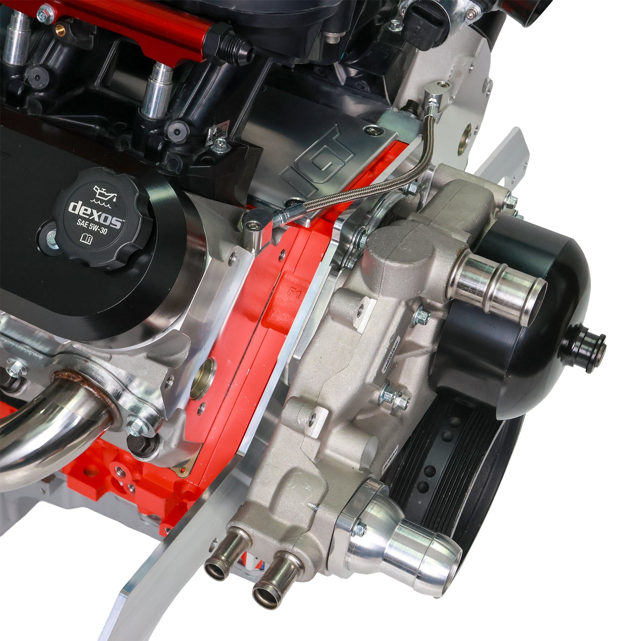 LS Water Pump Spacers .280" - Motor Plate + LS1 Camaro Pump w/ Truck Balancer - ICT Billet 551690-0461