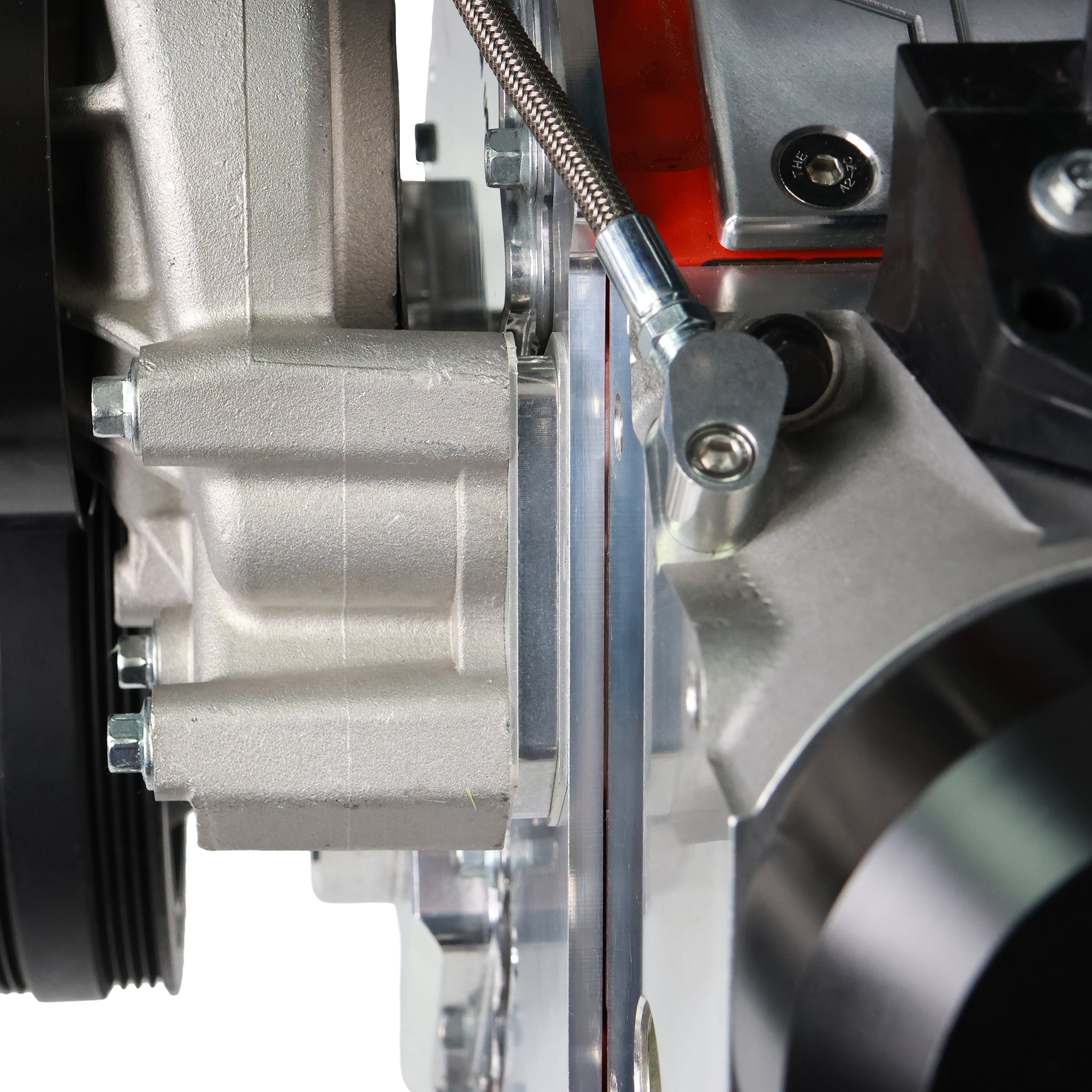 LS Water Pump Spacers .280" - Motor Plate + LS1 Camaro Pump w/ Truck Balancer - ICT Billet 551690-0461