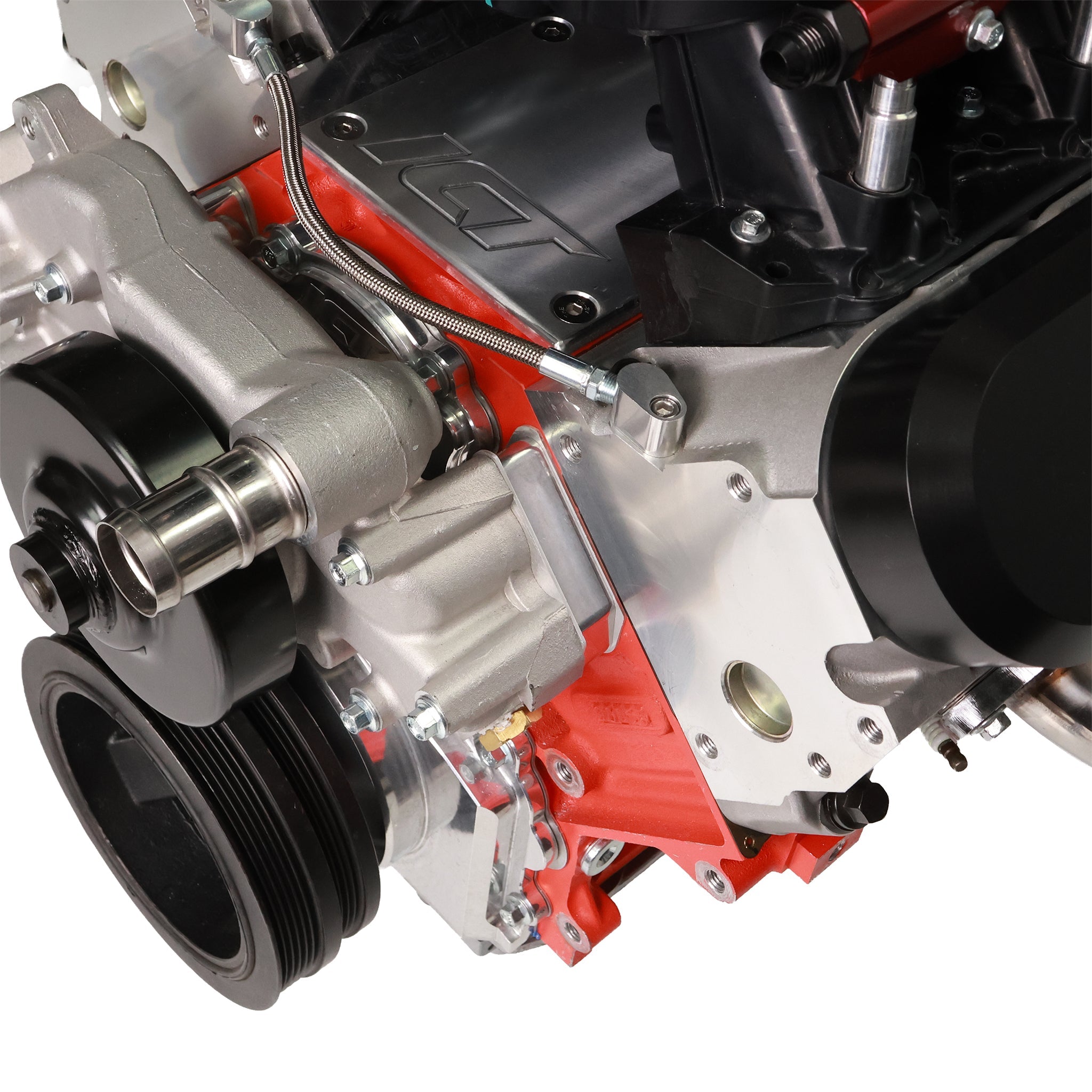 LS Water Pump Spacers .85" - Corvette Pump w/ LS1 Camaro Balancer - ICT Billet 551690-0854