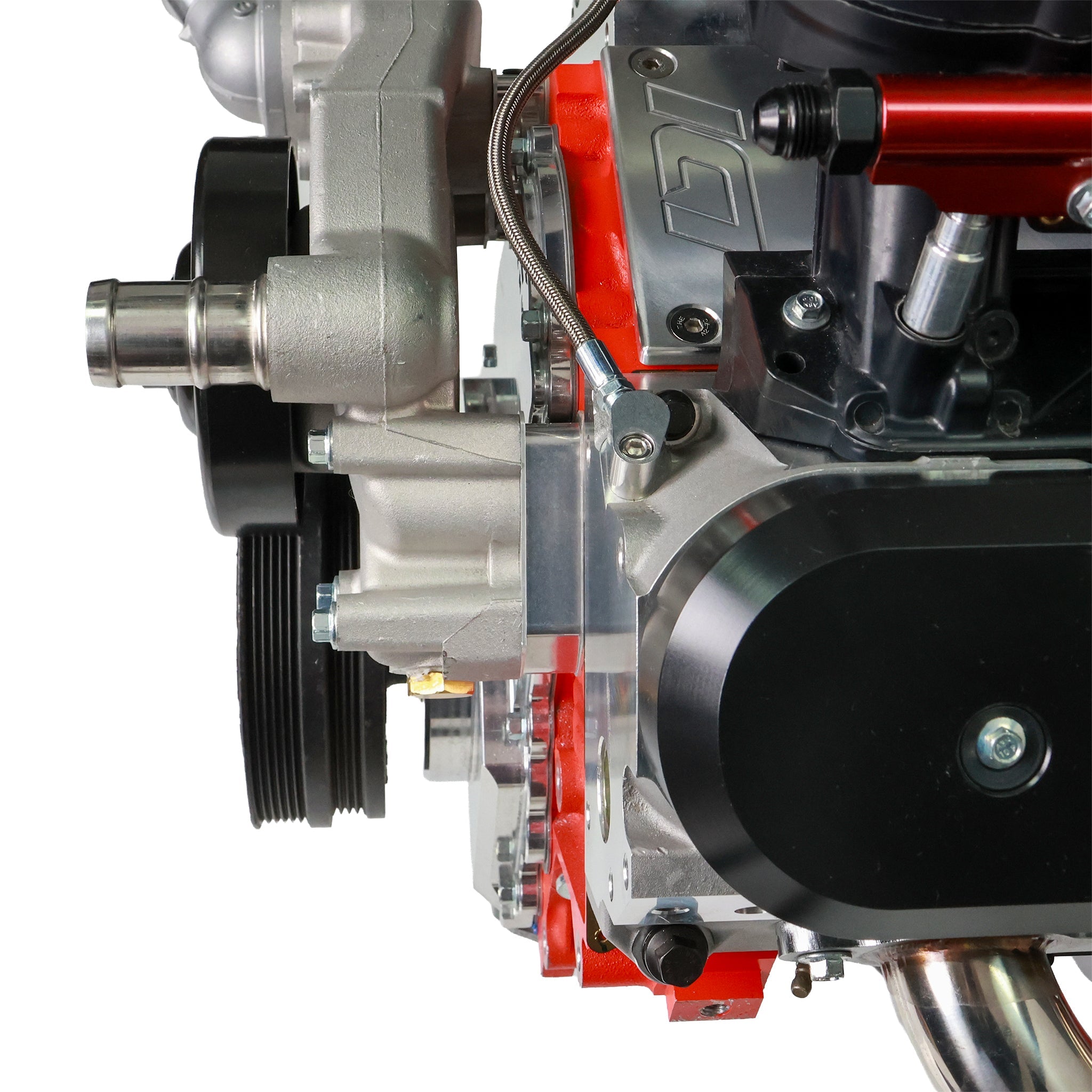 LS Water Pump Spacers .85" - Corvette Pump w/ LS1 Camaro Balancer - ICT Billet 551690-0854