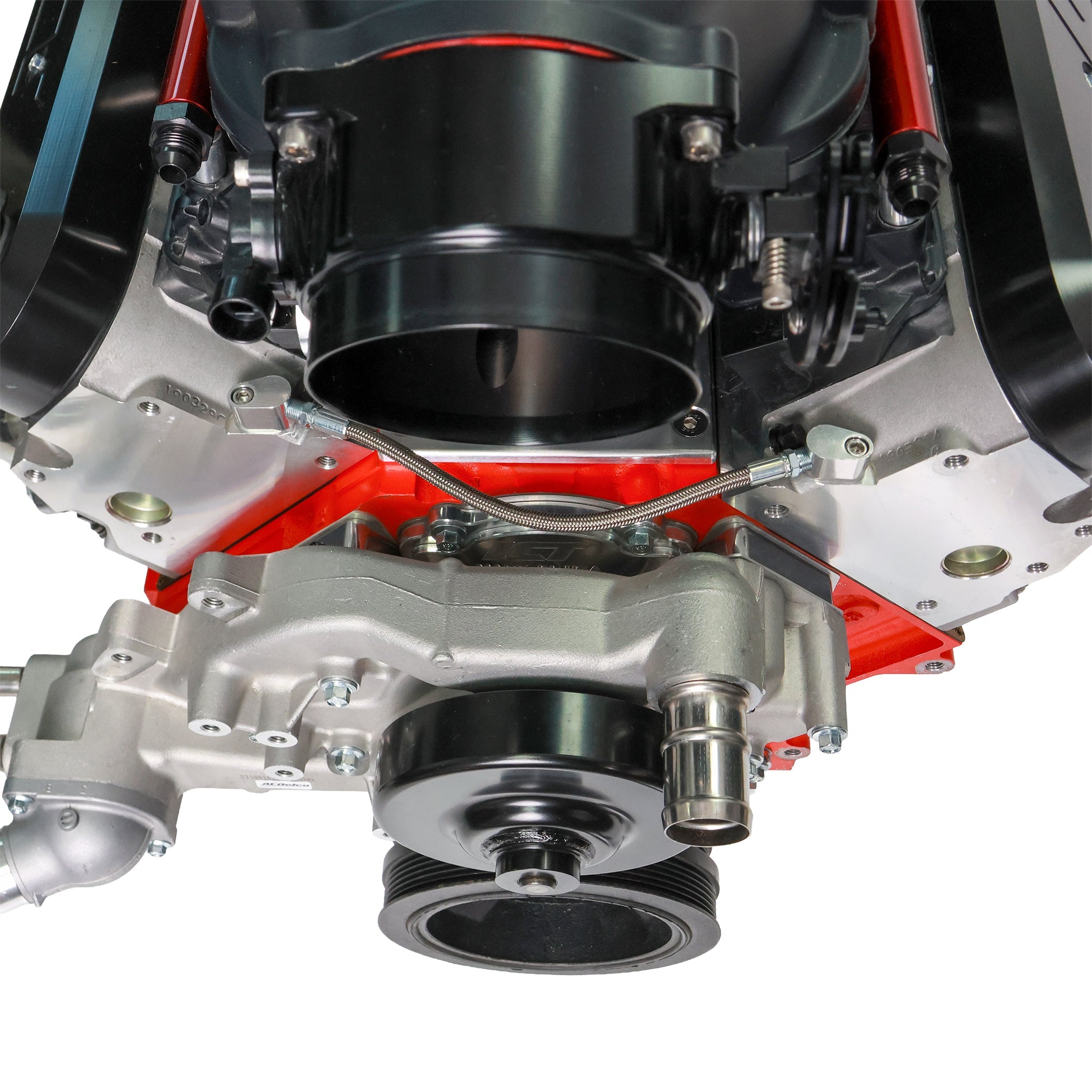 LS Water Pump Spacers .85" - Corvette Pump w/ LS1 Camaro Balancer - ICT Billet 551690-0854