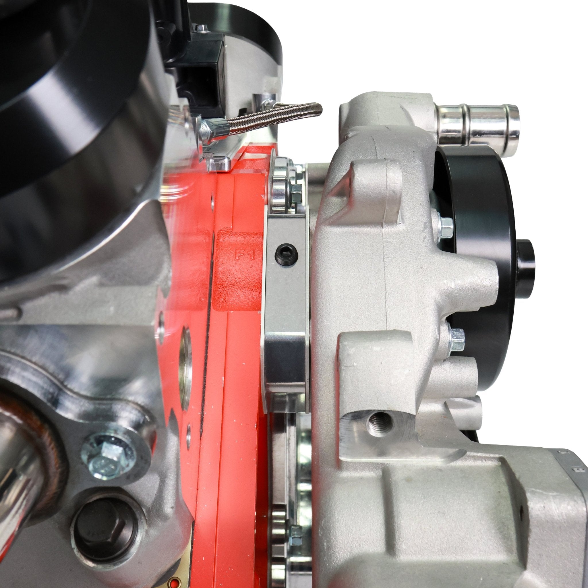 LS Water Pump Spacers .85" - Corvette Pump w/ LS1 Camaro Balancer - ICT Billet 551690-0854