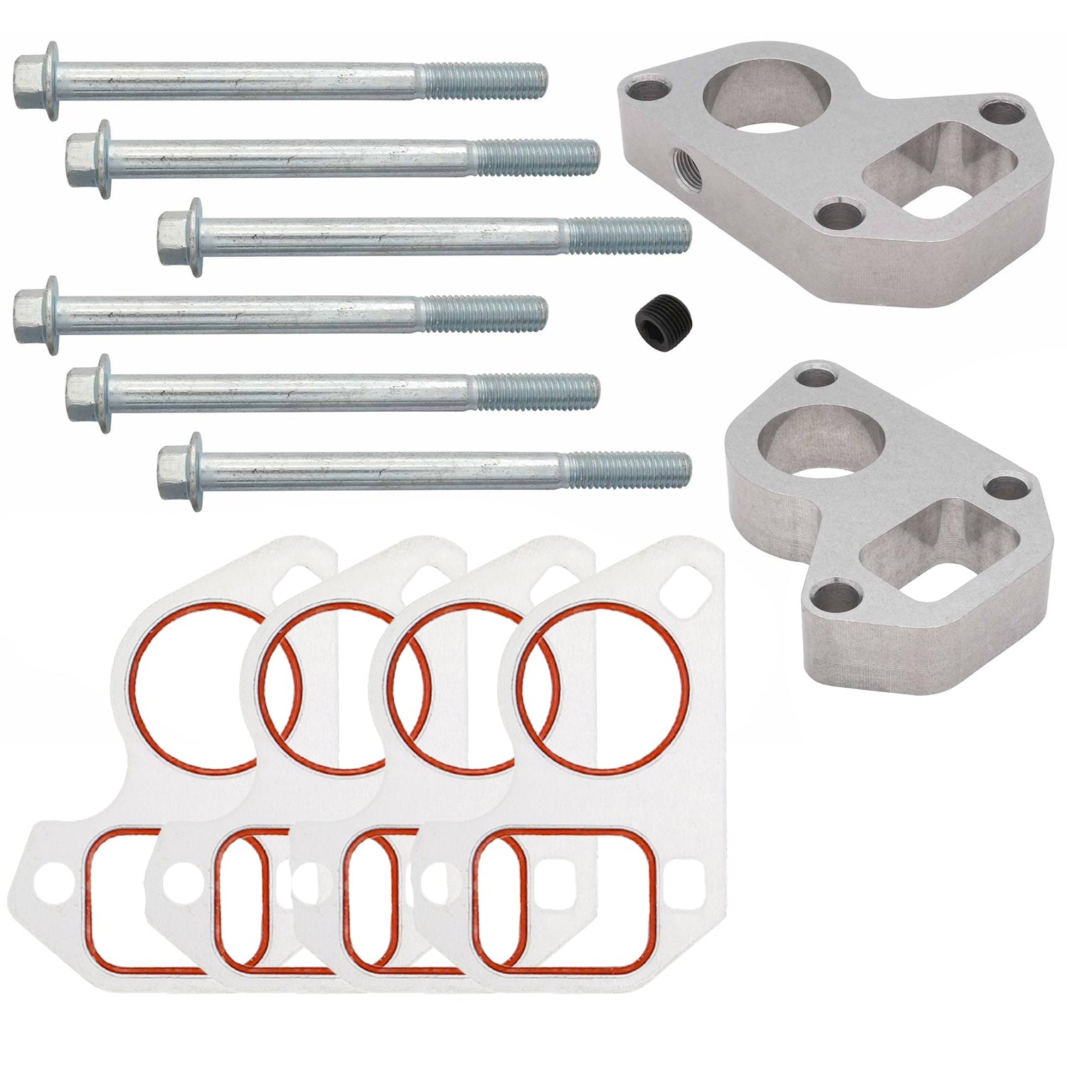 LS Water Pump Spacers - LS1 Camaro Pump w/ Truck Balancer - ICT Billet 551690-0711