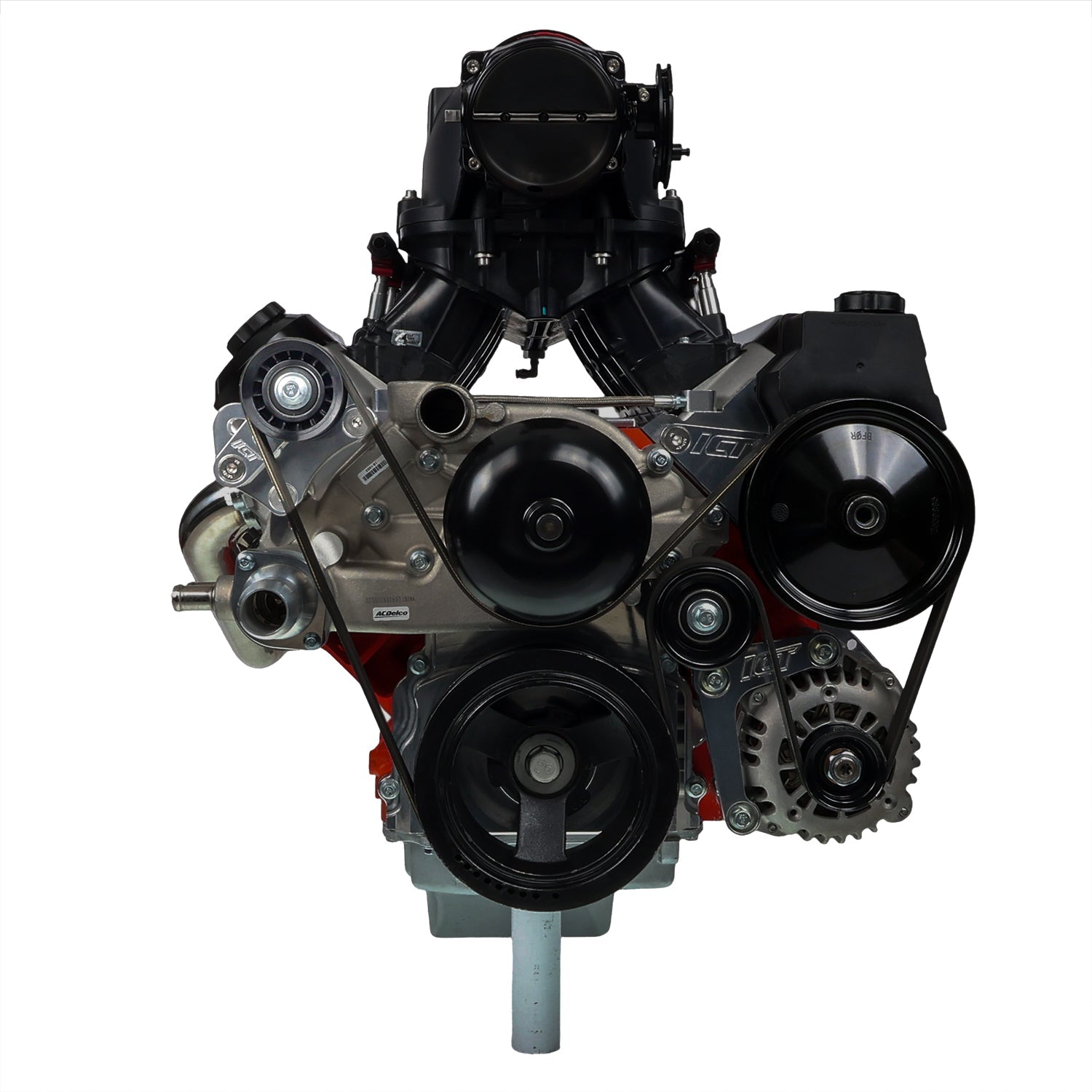 LS1 98 - 02 Camaro Z28 Manual Belt Tensioner w/ Pulley LS LS2 GTO Billet Aluminum - ICT Billet 551617X-2