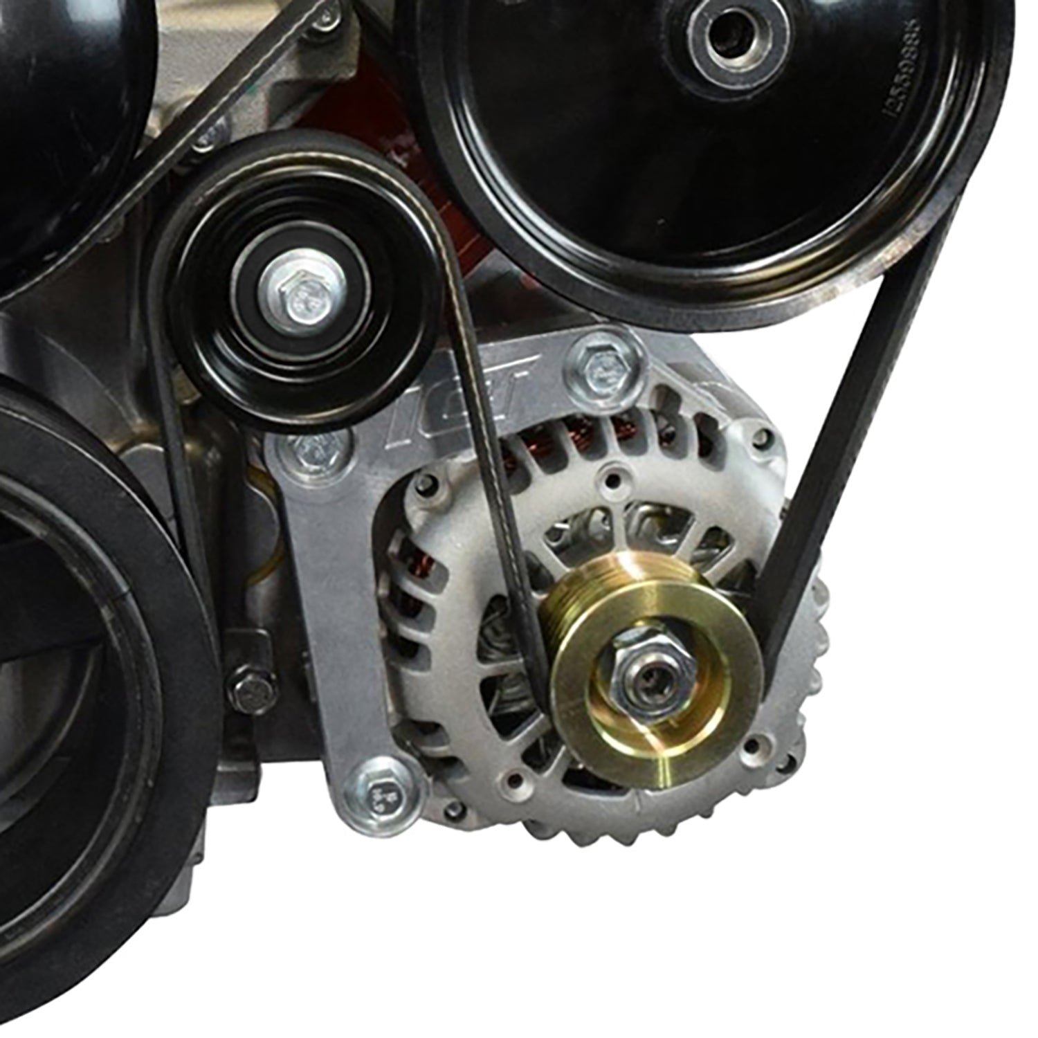 LS1 Alternator Bracket Complete Idler Pulley Compatible with Camaro Factory LSX Billet - ICT Billet 551668-2