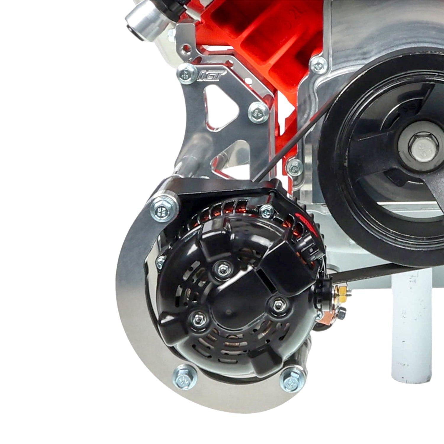 LS1 Camaro 98 - 02 Reverse Mount Ultra Low Mount Alternator Bracket - ICT Billet BKT-LS006-2