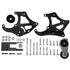 LS1 Camaro - Black Sanden 508 A/C Air Conditioner Compressor Bracket Kit LS AC GTO - ICT Billet 551474-2B