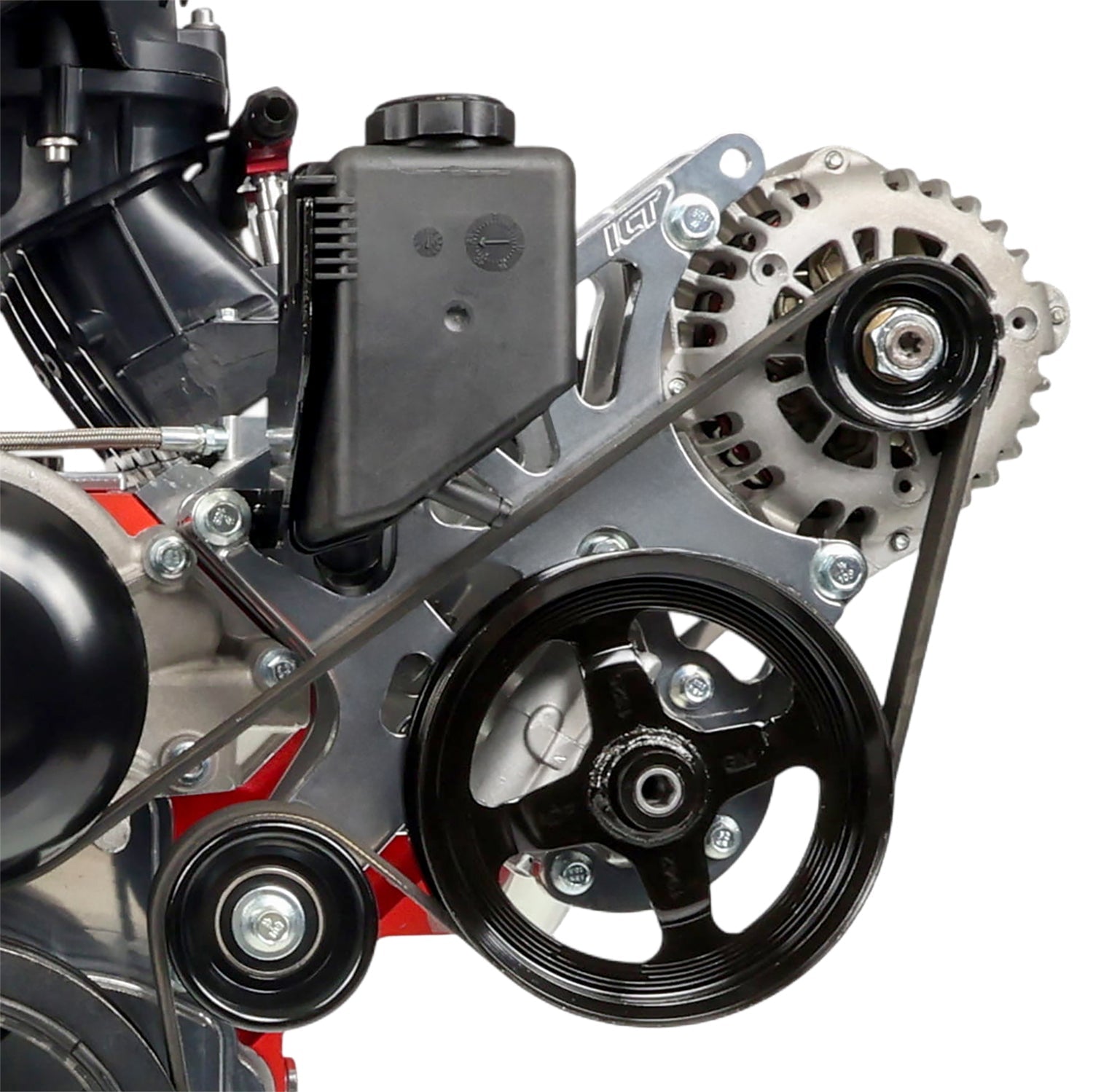 LS1 Camaro LS Alternator & Power Steering Pump Accessory Bracket Kit 98 - 2002 GTO - ICT Billet 551521X-2