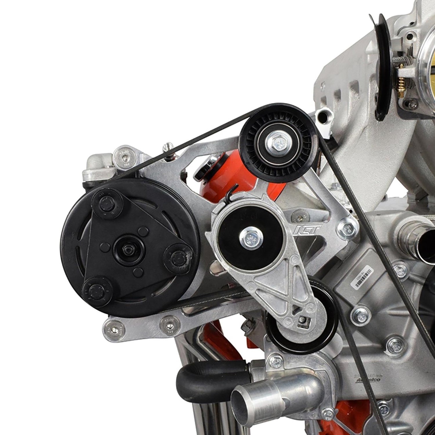 LS1 Camaro OEM Fox Body A/C Compressor Bracket Kit LS Swap Mustang - ICT Billet 551792-2