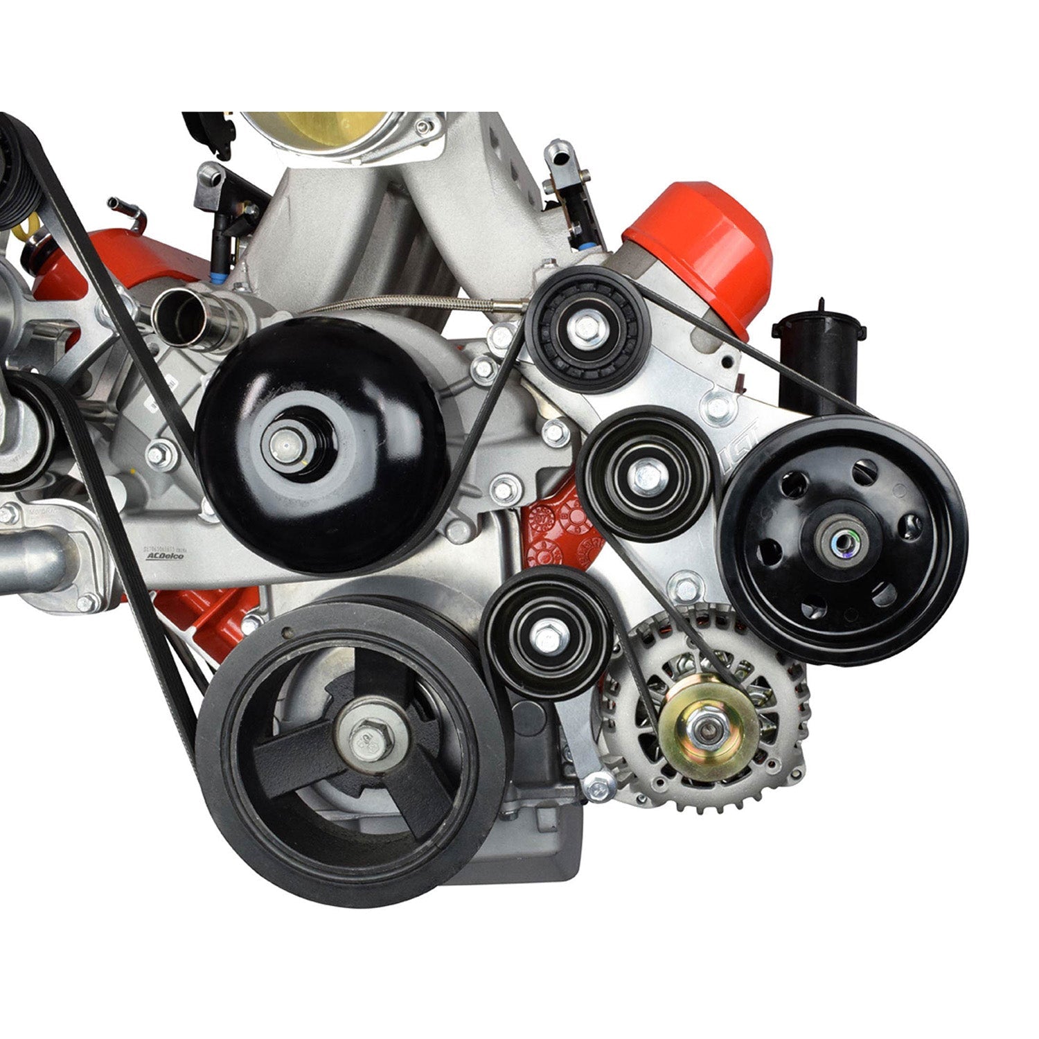 LS1 Camaro OEM Fox Body Power Steering Alternator Bracket Kit Mustang LS Swap - ICT Billet 551791-2