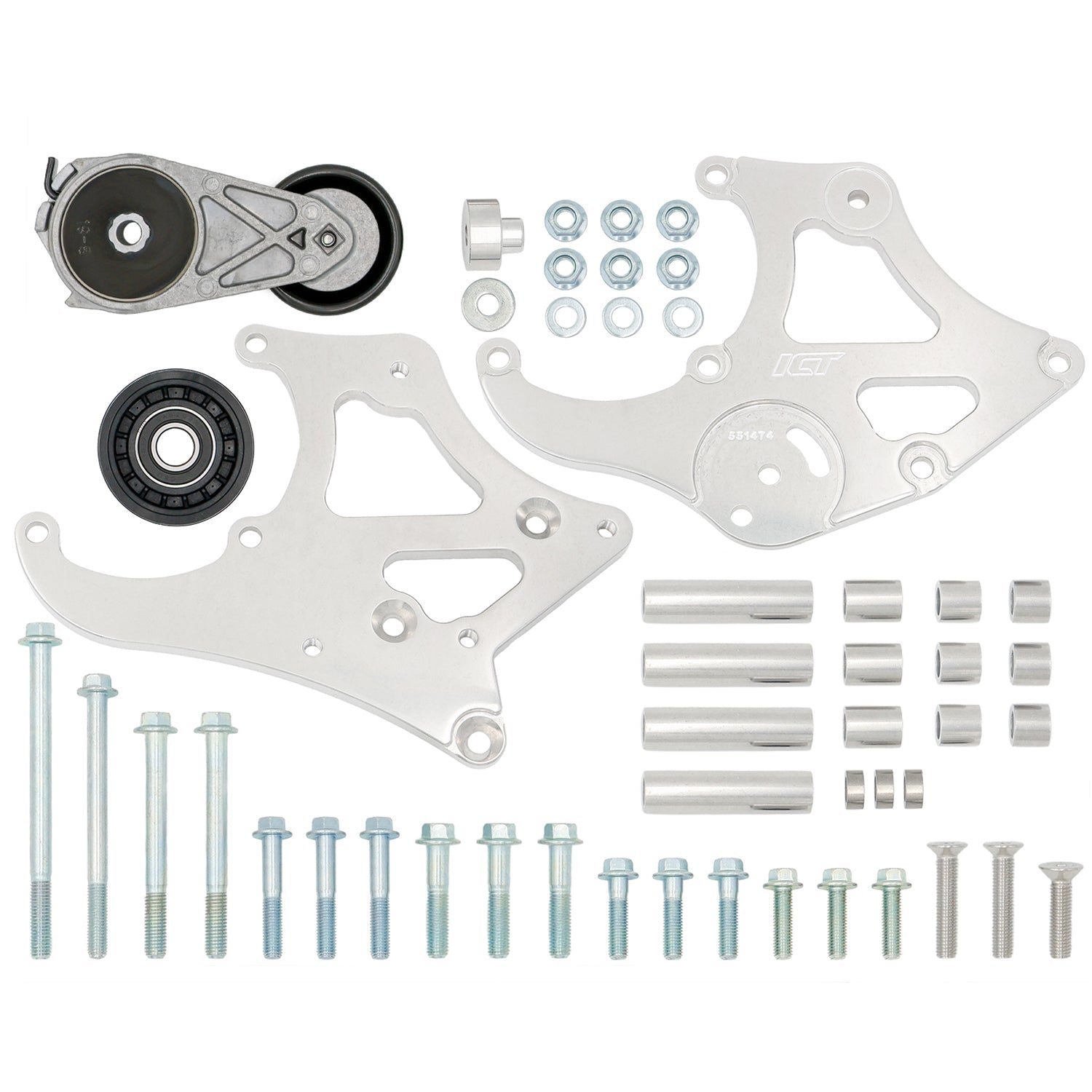 LS1 Camaro - Sanden 508 A/C Air Conditioner Compressor Bracket Kit LS AC GTO - ICT Billet 551474-2
