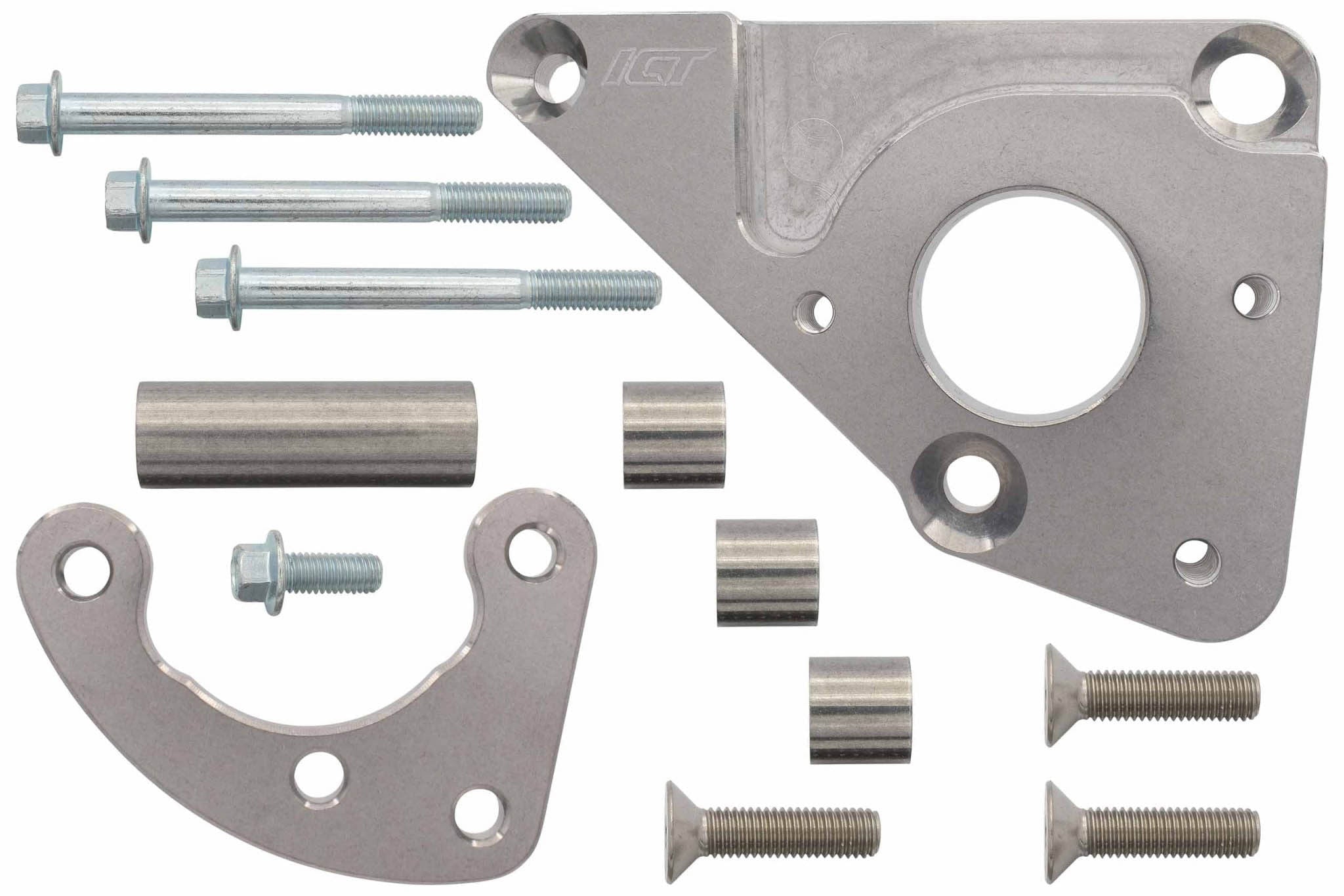 LS1 Camaro Turbo Power Steering Pump Bracket kit for LS1 pump and turbo headers - ICT Billet 551581-2