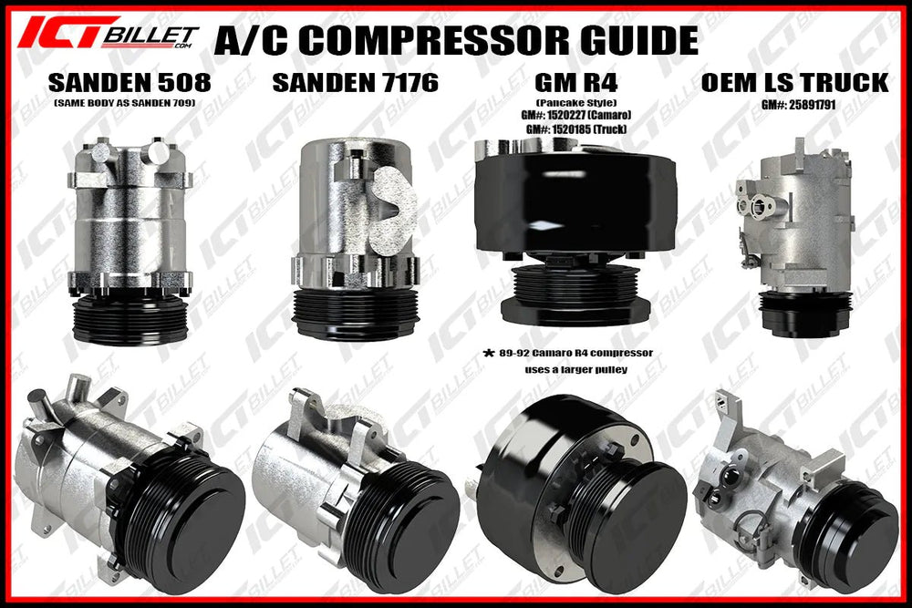 LS3 Camaro - AC Compressor Bracket Factory Replacement LS3 L99 – ICT Billet