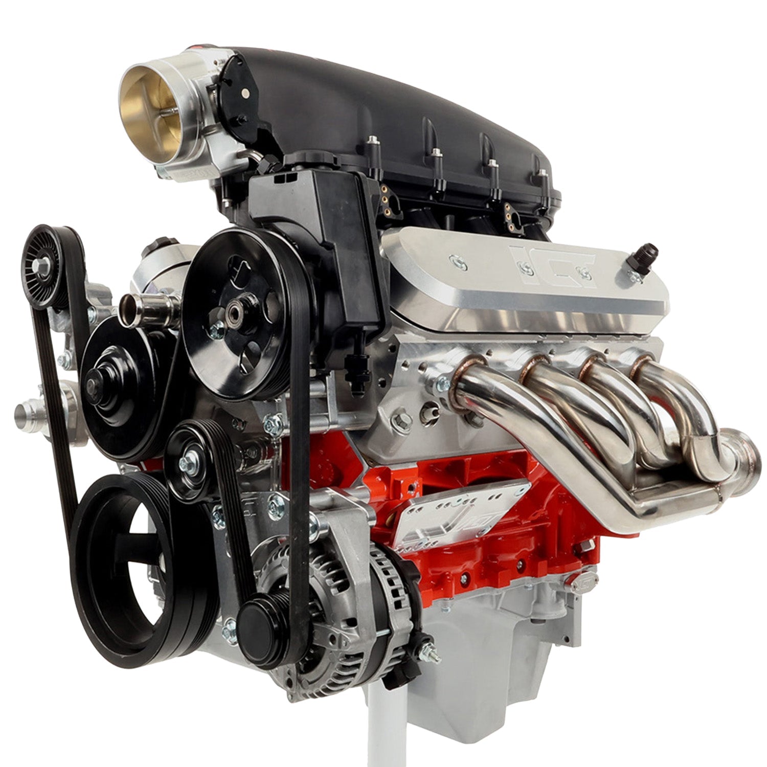 LS3 Camaro - Factory Location Billet Low Mount Alternator Bracket Kit w/ Pulley - ICT Billet 551971-LS3-3