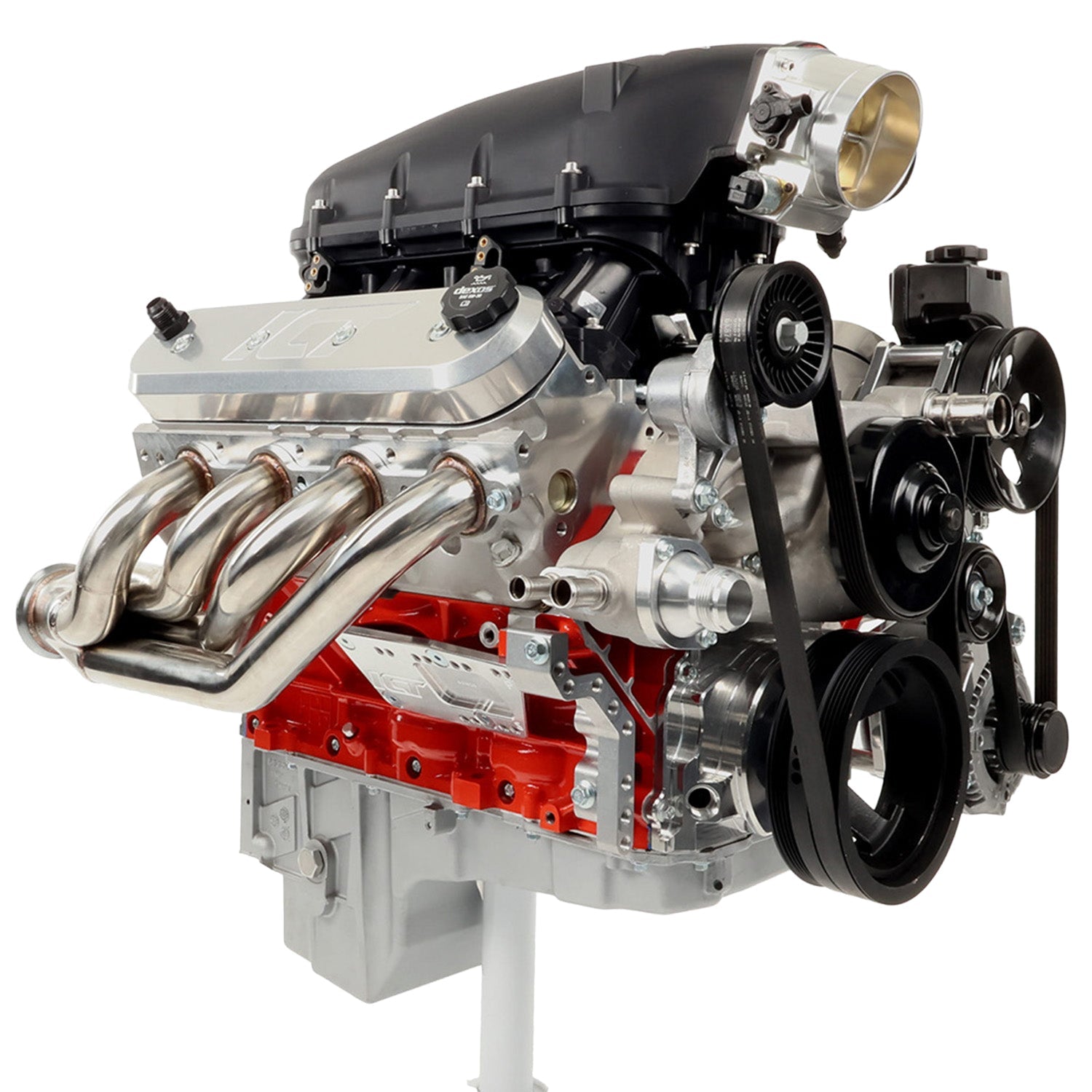 LS3 Camaro - Factory Location Billet Low Mount Alternator Bracket Kit w/ Pulley - ICT Billet 551971-LS3-3