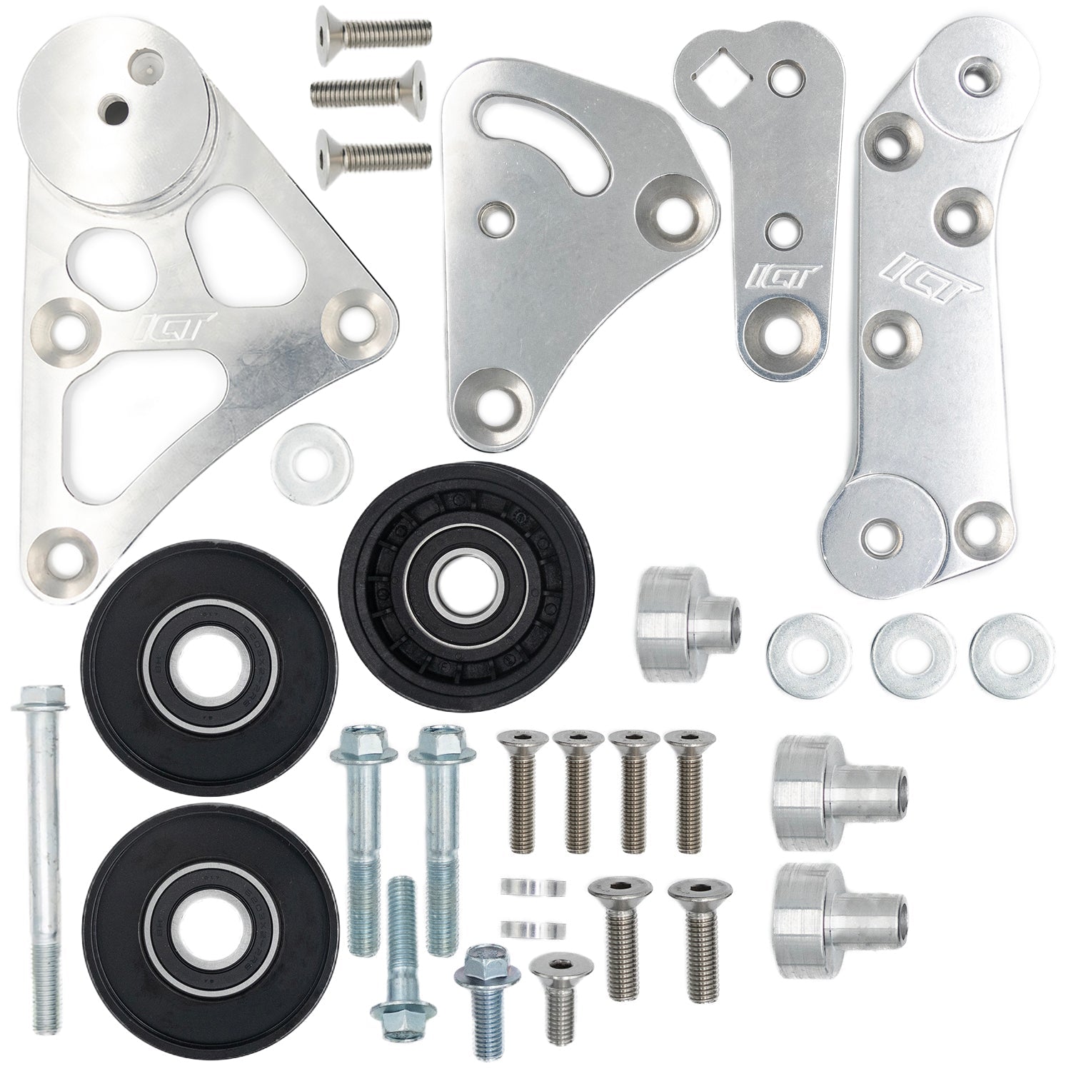 LSA 8 Rib Idler and 6 & 8 Rib Belt Tensioner Bracket - ICT Billet 551189-LS01