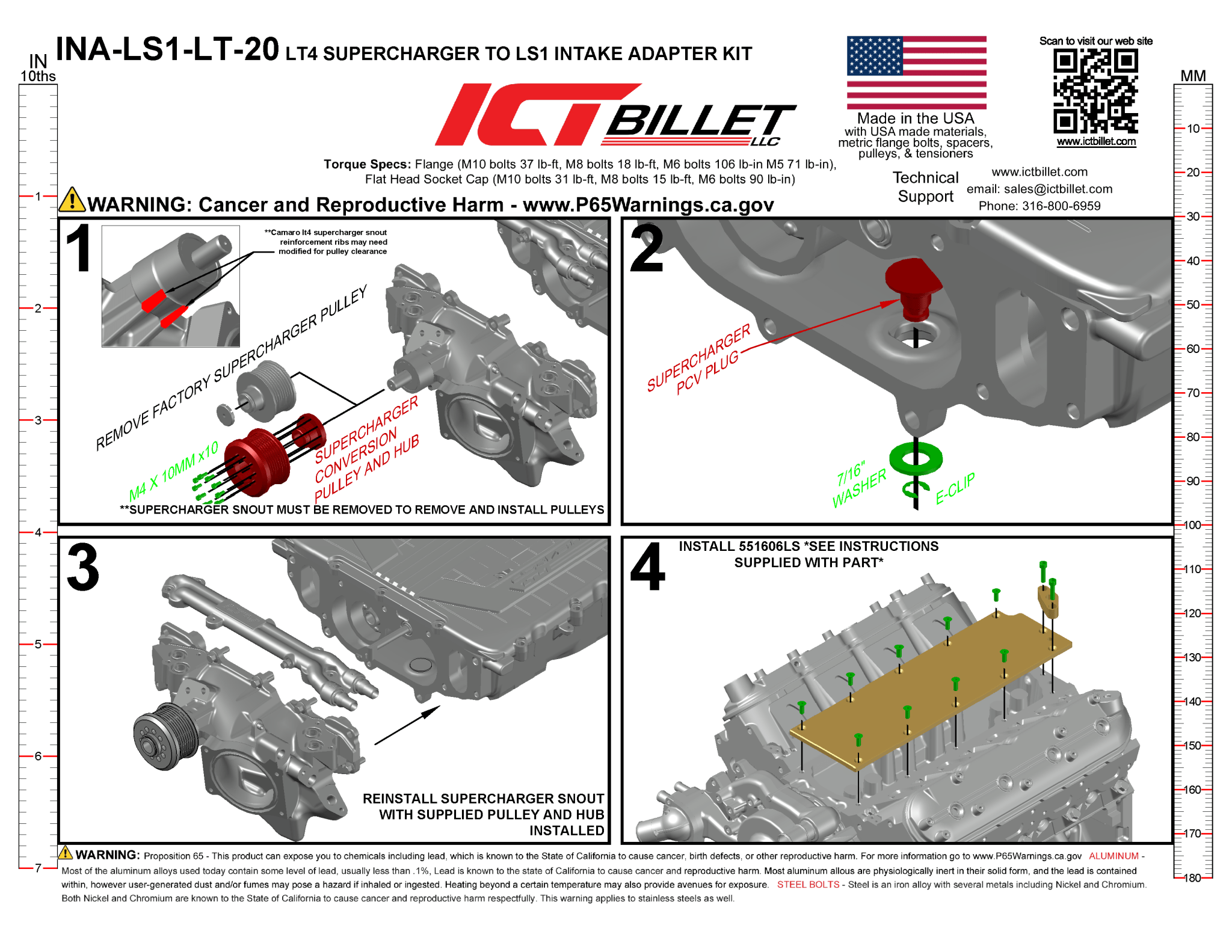 LSA Belt Tensioner & Bracket- Low Mount - ICT Billet 551146-LSA