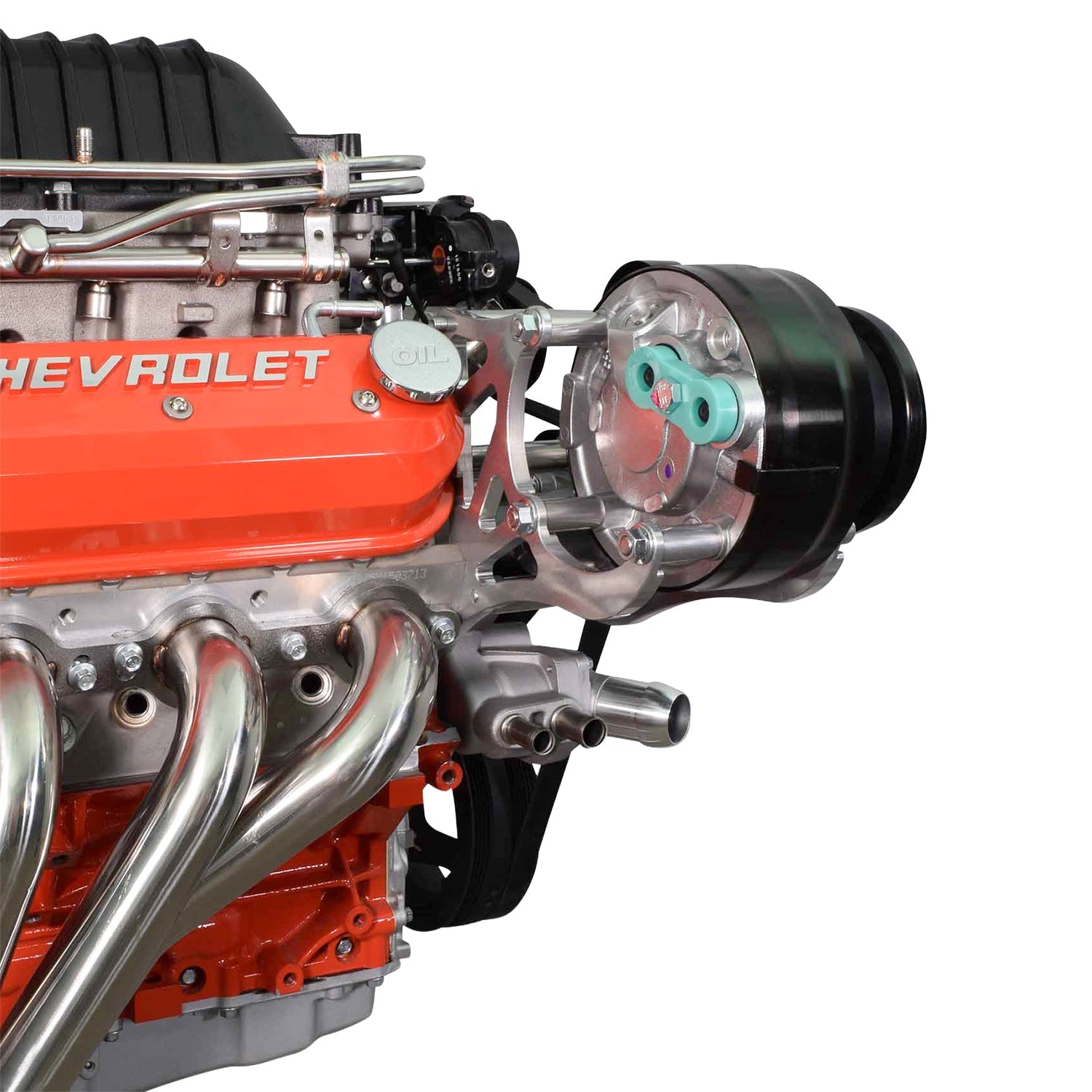 LSA Supercharger High Mount A/C GM R4 Compressor Bracket Kit CTS-V ZL1 6-Rib - ICT Billet 551135-3-R4