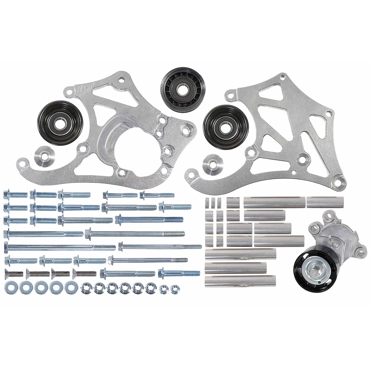 LSA Supercharger High Mount A/C Sanden 508 709 Compressor Bracket Kit CTS-V ZL1 - ICT Billet 551135-3-508