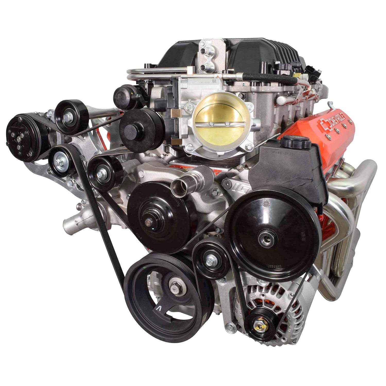 LSA Supercharger High Mount A/C Sanden 7176 Compressor Bracket Kit CTS-V ZL1 SD7 - ICT Billet 551135-3-7176