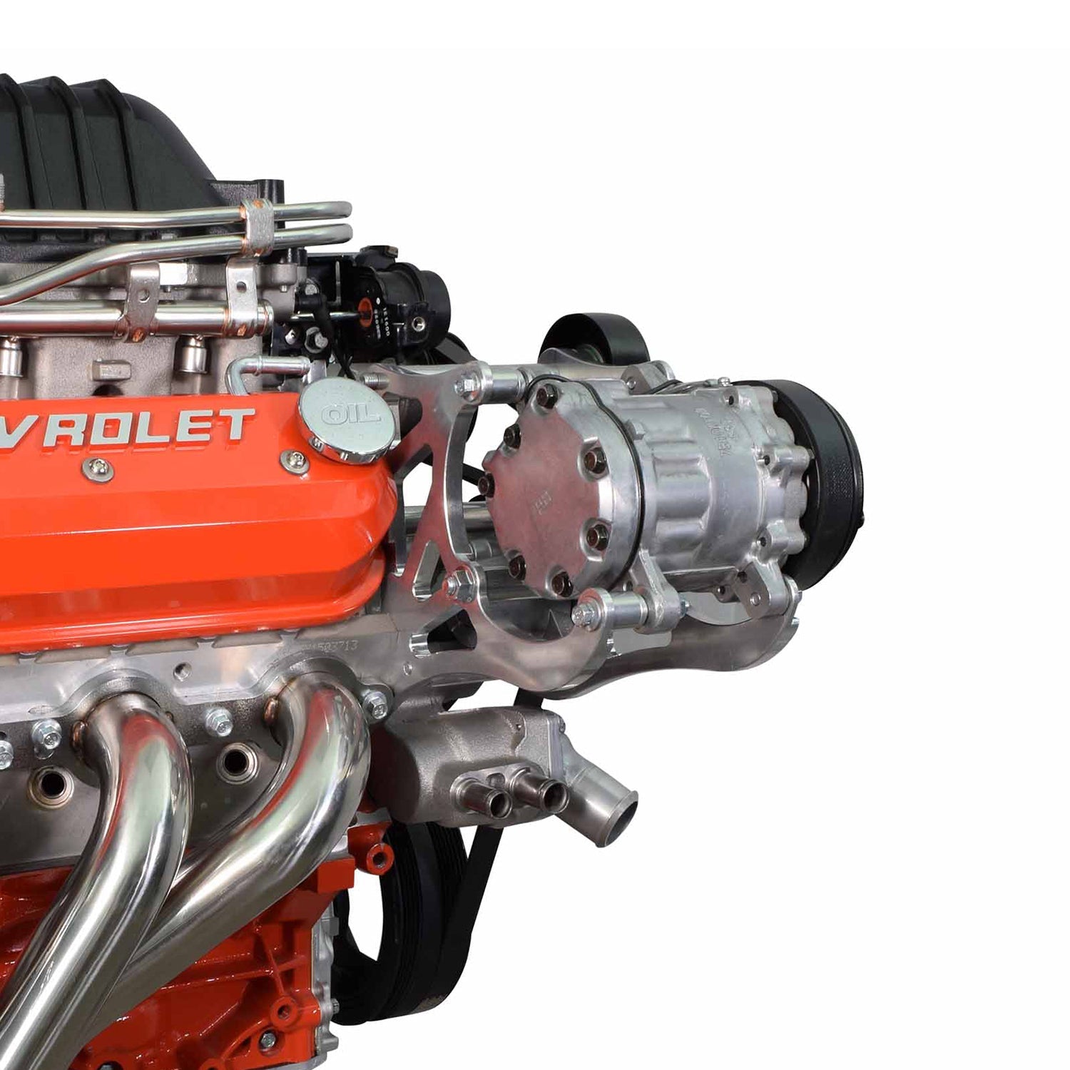 LSA Supercharger High Mount A/C Sanden 7176 Compressor Bracket Kit CTS-V ZL1 SD7 - ICT Billet 551135-3-7176