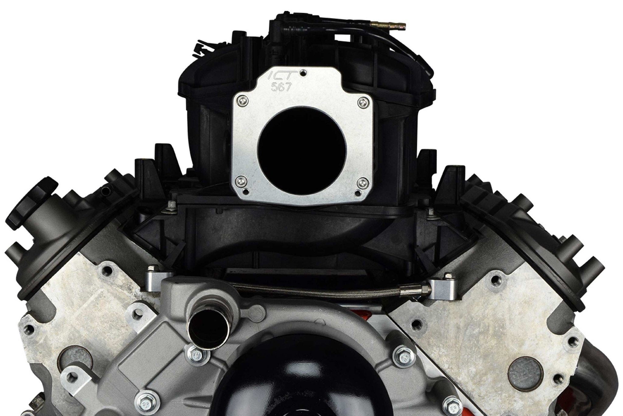 LS/LT1 4-Bolt Intake to LS DBW Throttle Body Adapter - ICT Billet 551567