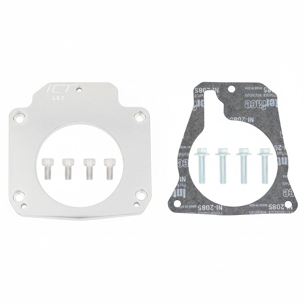LS/LT1 4-Bolt Intake to LS DBW Throttle Body Adapter - ICT Billet 551567