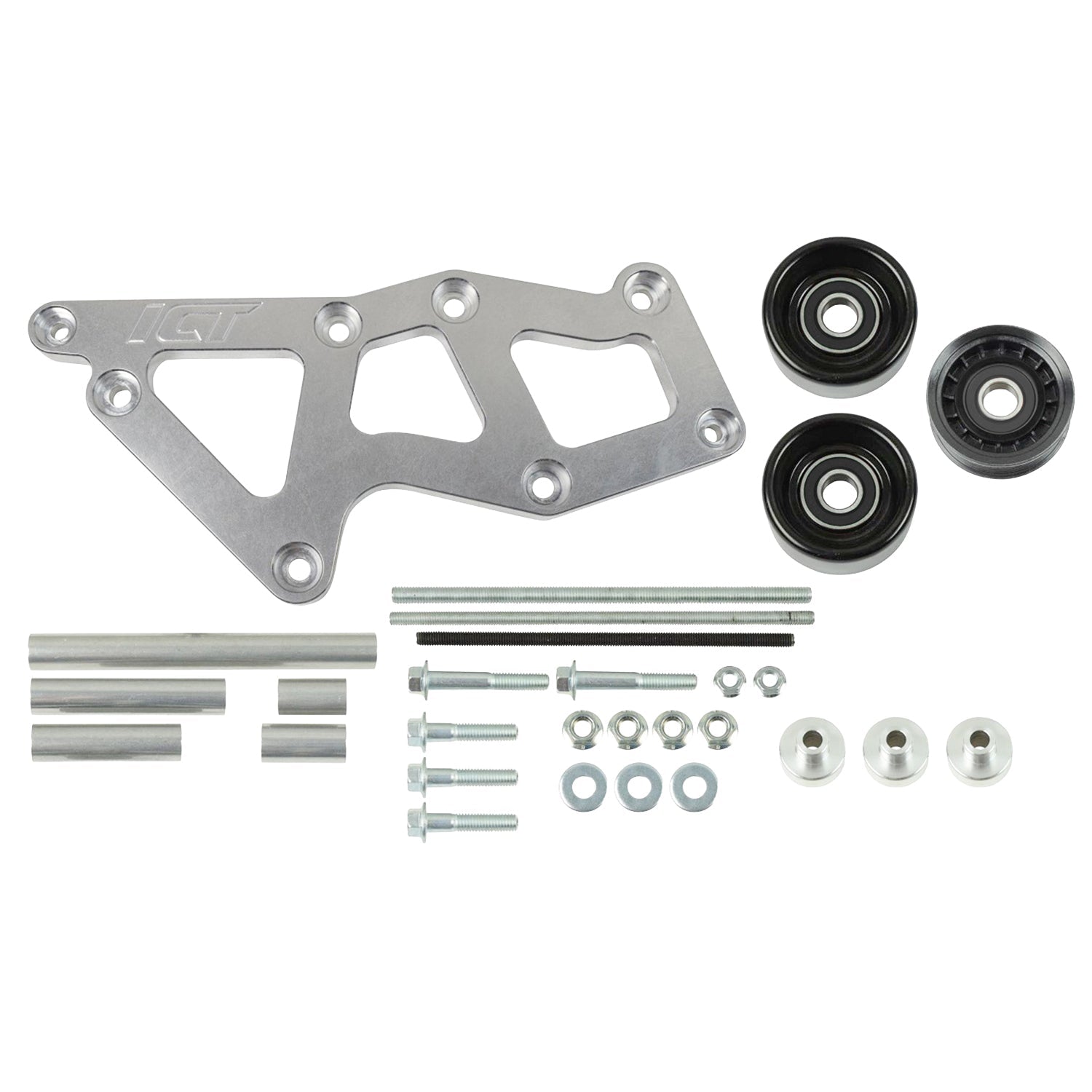 LT Gen V (5) L83 L86 Truck to LT4 Supercharger Idler Pulley Adapter Bracket SC - ICT Billet 551790