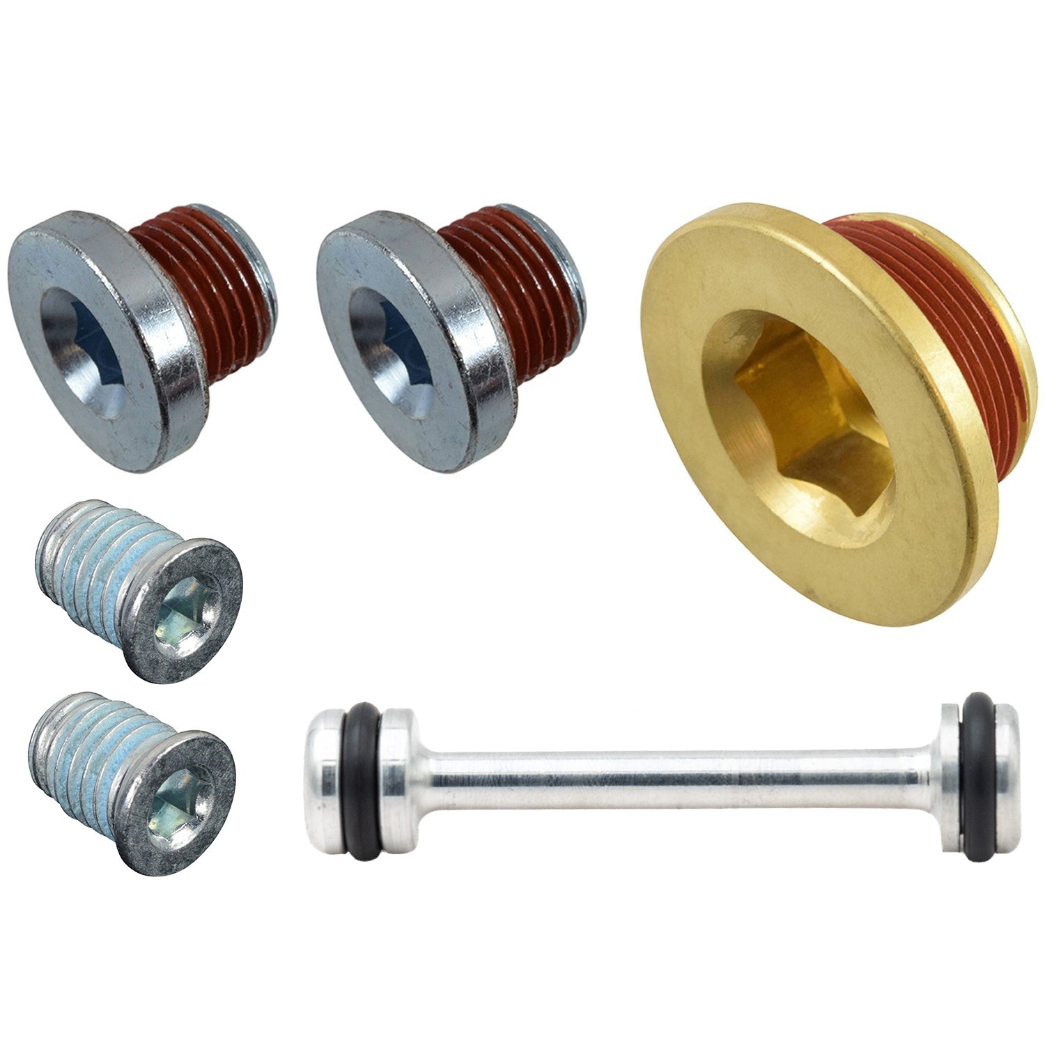 LT Gen V - Engine Block Coolant Oil Threaded Drain Plug Barbell Kit - ICT Billet 551280-LT