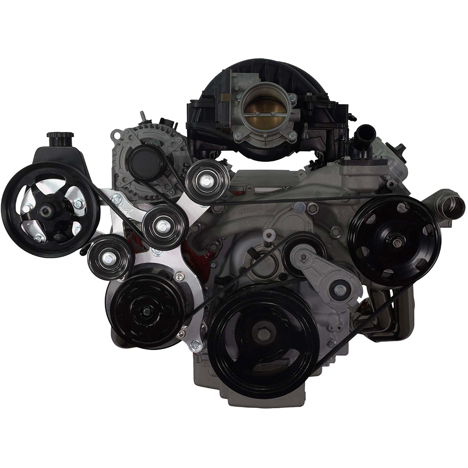 LT Gen V Swap C10 Truck Saginaw Power Steering & R4 A/C Compressor Bracket Kit - ICT Billet 551118-3