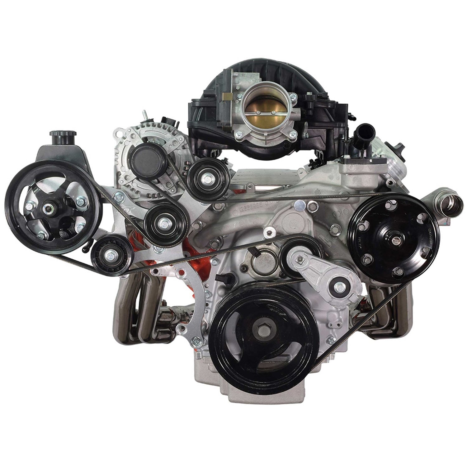 LT Gen V Swap C10 Truck Saginaw Power Steering & R4 A/C Compressor Bracket Kit - ICT Billet 551118-3