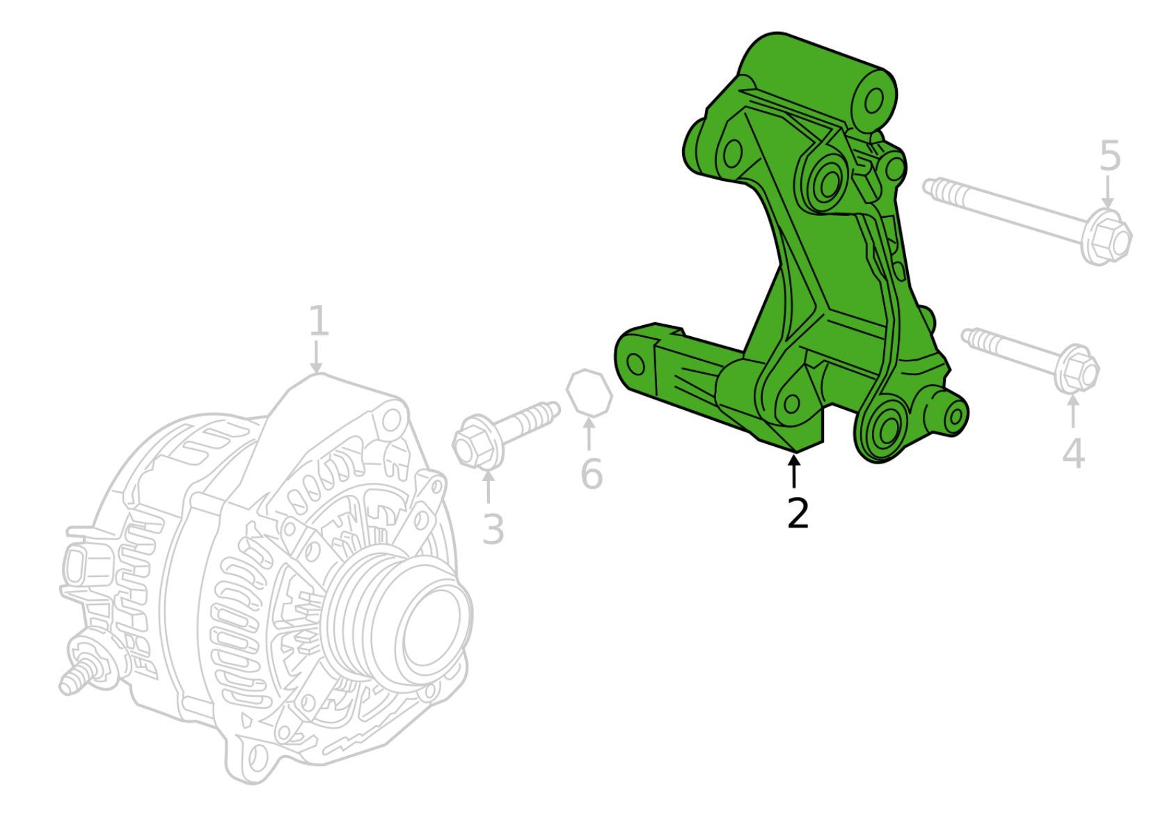 LT1 LT4 Camaro Alternator Bracket (OEM) - ICT Billet BKT207