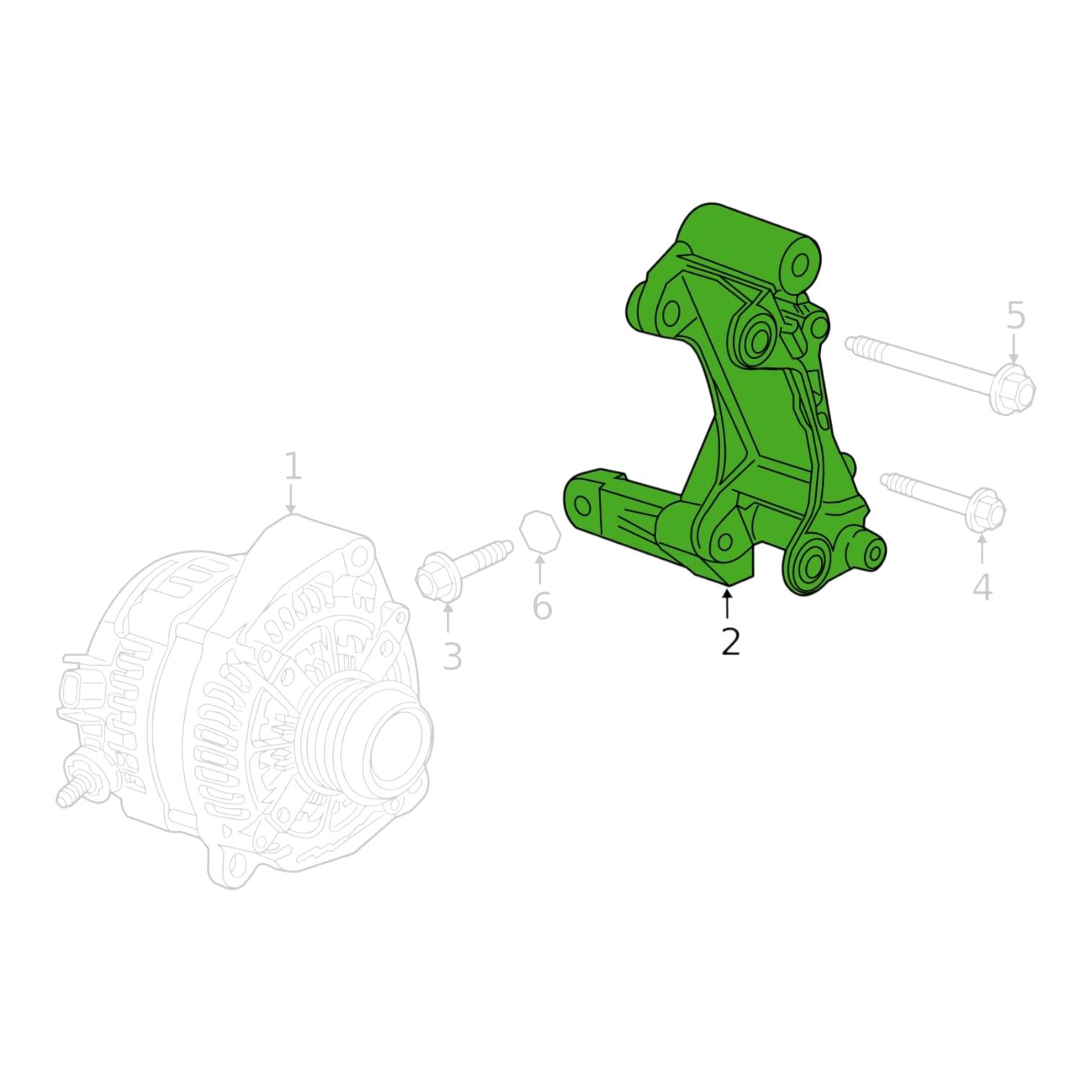 LT1 LT4 Camaro Alternator Bracket (OEM) - ICT Billet BKT207