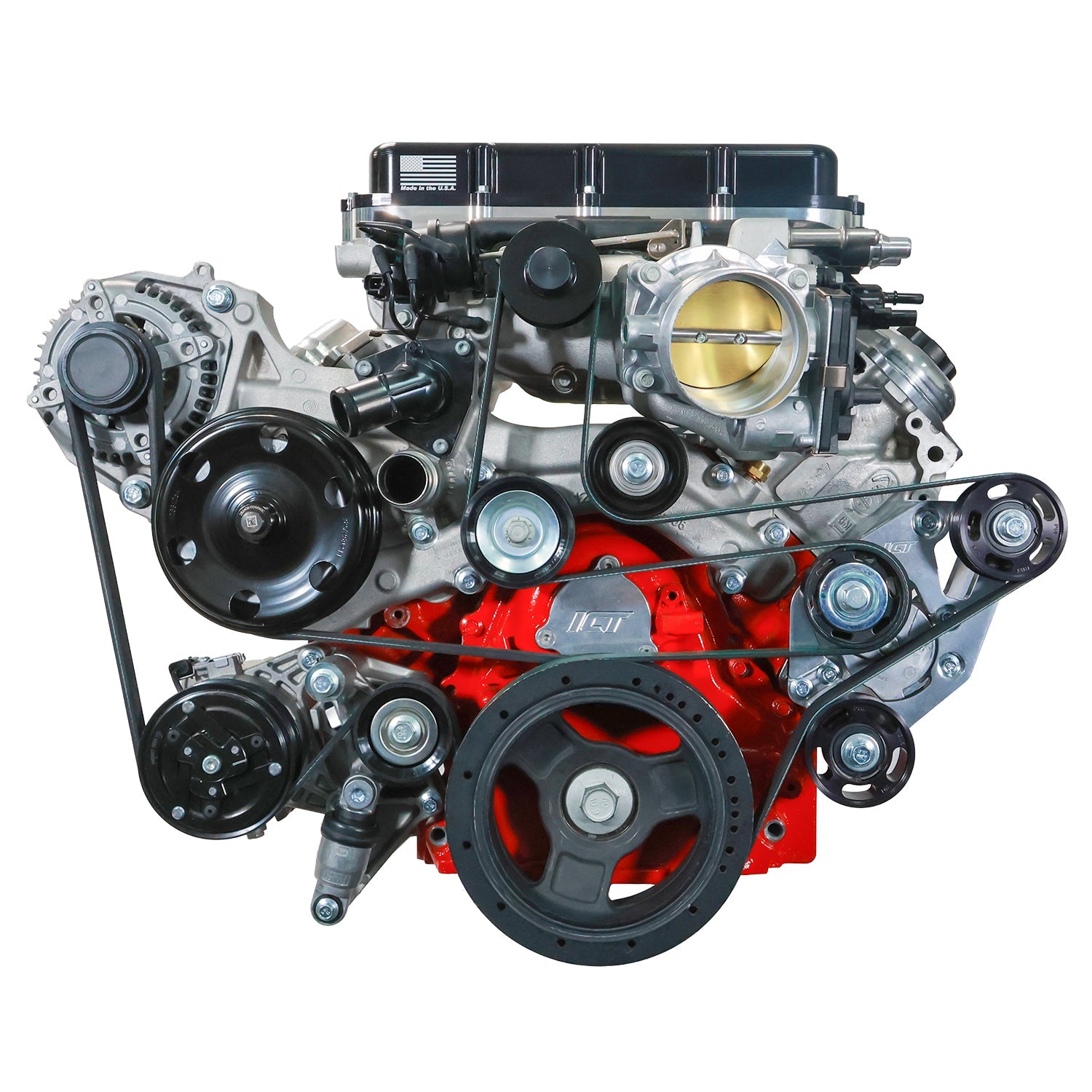LT4 Camaro Supercharger 8 Rib Belt Tensioner, Idlers and Bracket - ICT Billet TEN-LT4-200A