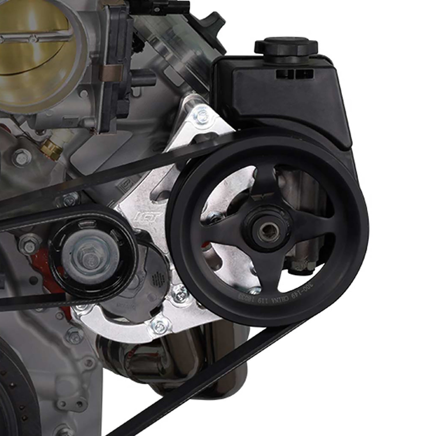 LT4 Corvette 8 Rib Supercharger - Type 2 - Power Steering Pump Bracket Kit - ICT Billet 551125-1