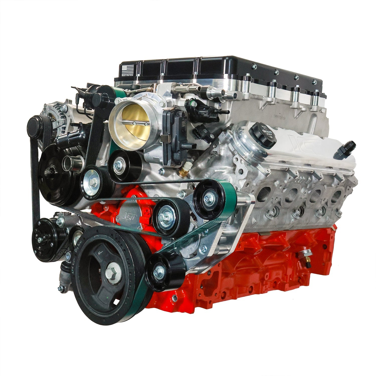 LT4 Corvette Supercharger 8 Rib Belt Tensioner, Idlers and Bracket - ICT Billet TEN-LT4-100A