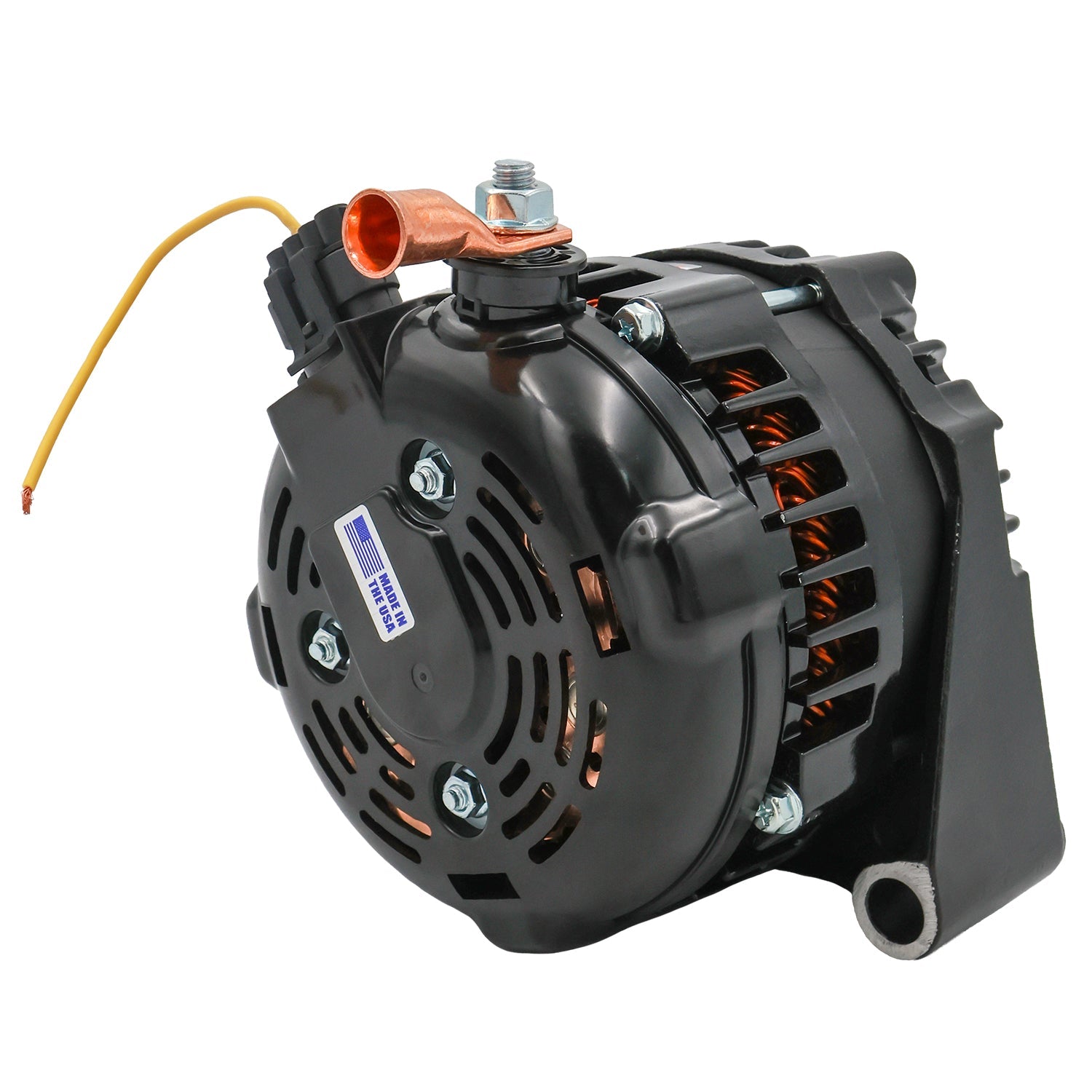 Mechman 240 Amp Black Racing Alternator - ICT Billet MEH-8237240B