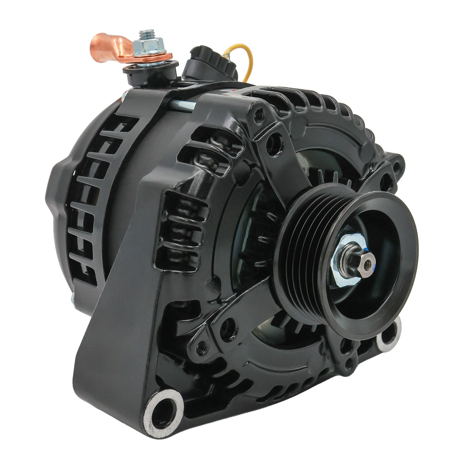 Mechman 240 Amp Black Racing Alternator - ICT Billet MEH-8237240B