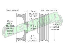 Mechman 2.9 Alternator pulley - ICT Billet MEH - 24 - 0006S74 - V2