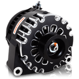 Mechman 320 Amp Racing Black Billet High Output Alternator - ICT Billet MEH-B8206320B