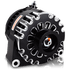 Mechman 320 Amp Racing Black Billet High Output Alternator - ICT Billet MEH-B8206320B