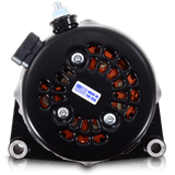 Mechman 320 Amp Racing Black Billet High Output Alternator - ICT Billet MEH-B8206320B