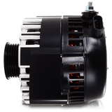 Mechman 320 Amp Racing Black Billet High Output Alternator - ICT Billet MEH-B8206320B