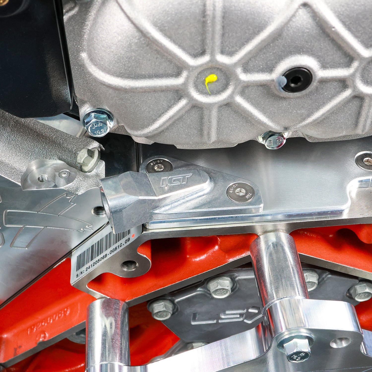 Oil Pressure Sensor Adapter Port - For Gen 4 LS Valley Pan - M16 - 1.5 90 Degree - ICT Billet 551623-90M16